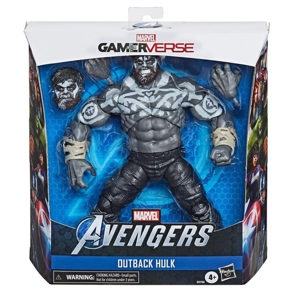 Marvel's Avengers and Marvel Legends Outback Hulk Gamerverse Gamestop Exclusive